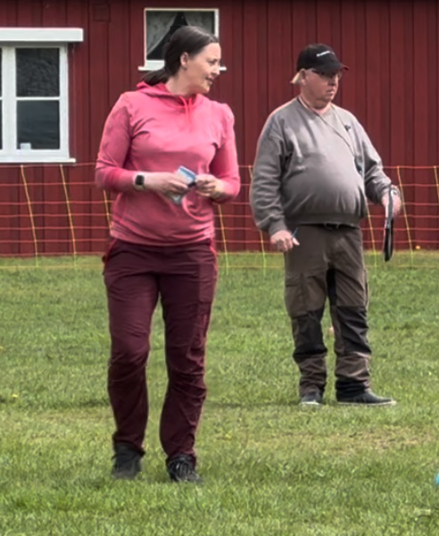 Ann Kristin her med kursleder og dommer Trond Morten Teigen.